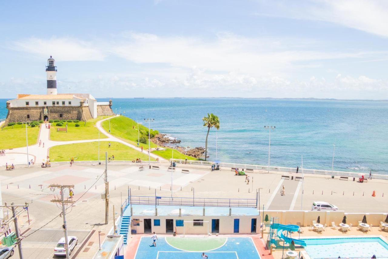 Apartamento No Farol Da Barra. Vista Deslumbrante Para O Mar! No Circuito Do Carnaval. Ao Lado Do Porto Da Barra ! サルバドール エクステリア 写真